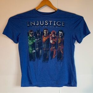 Injustice Gods Among Us T-Shirt Men Medium Blue DC Comics Justice League Graphic